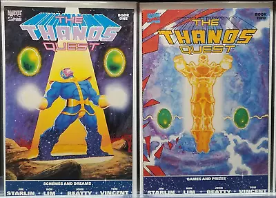 Buy Thanos Quest #1 & #2 Marvel 1992 Starlin Lim Death Appearance Avengers Infinity! • 31.79£
