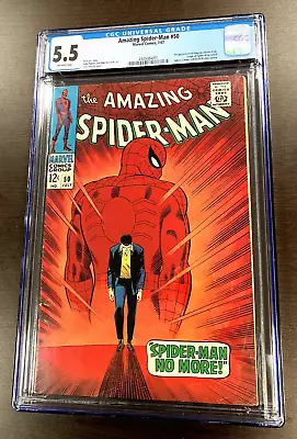 Buy AMAZING SPIDER-MAN #50 CGC 5.5 1ST APPEARANCE OF KINGPIN 1967 Marvel Comics!! • 703.23£