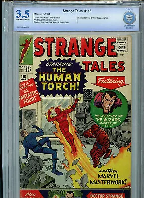 Buy Strange Tales #118 CBCS 3.5 1964 1st Orb Of Agamotto Marvel Comic Amricons B10 • 281.11£