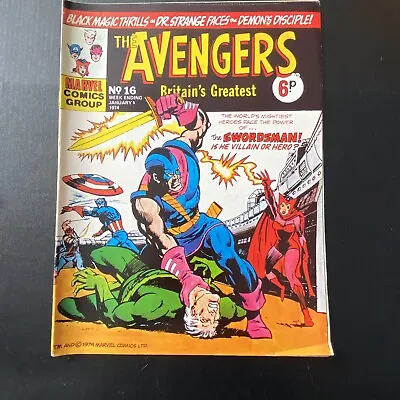 Buy The Avengers #16 🔥Rare January 5 1974 Marvel Comic Group • 8£