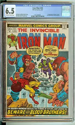Buy Iron Man #55 CGC 6.5 Marvel Comic 1973 1st Appearance Thanos & Drax • 520.40£