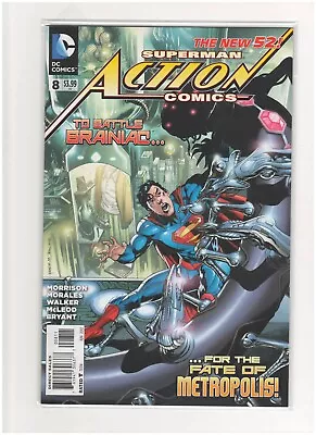 Buy Superman: Action Comics #8 DC Comics 2012 NEW 52 Morales Cover Morrison Brainiac • 2.52£