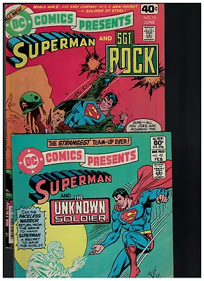 Buy Dc Comics Presents #10, #42 - Sgt Rock - Unknown Soldier - Sandman - Ships Free • 15.95£