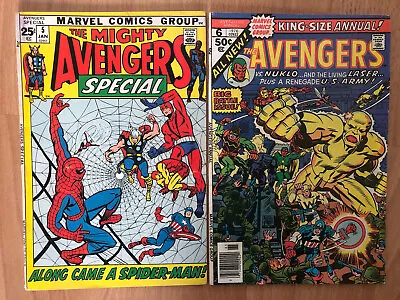 Buy AVENGERS ANNUAL # 5 FN And 6 FN. FIRST KANG REPRINT MARVEL LEE KIRBY PEREZ • 25£