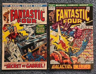 Buy Fantastic Four #121(VF) + 122(VG) Marvel 1972 Death Of Air-Walker Silver Surfer • 36.35£