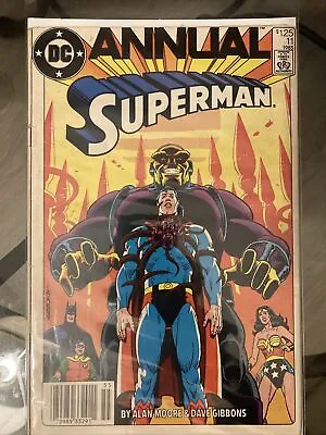 Buy SUPERMAN ANNUAL # 11, Alan Moore, 1st Appearance Black Mercy, DC Comics 1985 • 23.64£