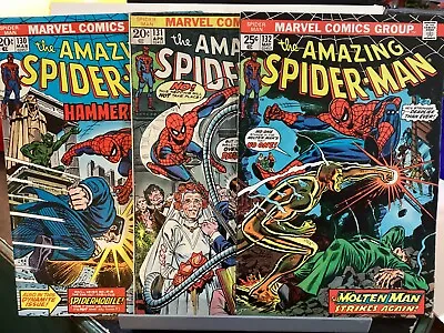 Buy Amazing Spider-man #130 131 132 Marvel 1974 Spider-mobile Jackal Molten Man • 59.29£