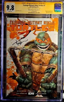 Buy Teenage Mutant Ninja Turtles 1 Battle Damage Michelangelo Kirkham Signed CGC 9.8 • 228.48£
