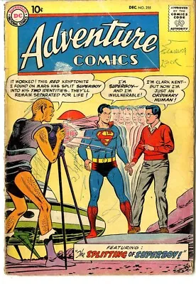 Buy Adventure  Comics   # 255    GOOD    Dec. 1958   Piece Out Back Cover. Swan, Kay • 36.37£