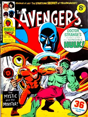 Buy The Avengers UK Comic No # 89 May  31 1975 MARVEL Dr Strange, Shang Chi • 3.89£