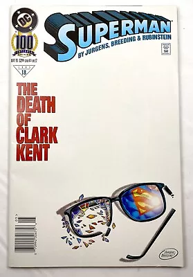 Buy SUPERMAN #100 - DC Comic -  The Death Of Clark Kent  - 1995 - COLLECTIBLE! - VF • 40.17£