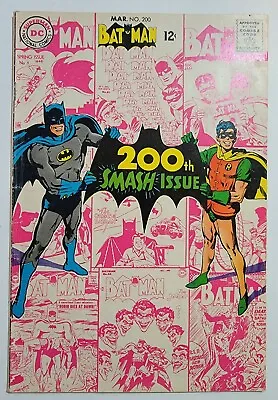 Buy Batman #200 FN 200th Smash Issue 1st Neal Adams Batman, 1969 Vintage Silver Age • 98.55£