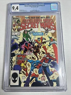 Buy Marvel Super Heroes Secret Wars #5 (1984) CGC 9.4  WP Shooter - Layton - Beatty • 47.57£