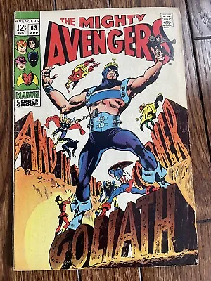 Buy THE MIGHTY AVENGERS #63 Key Issue 1st Clint Barton New Goliath Marvel 1969 • 20.11£