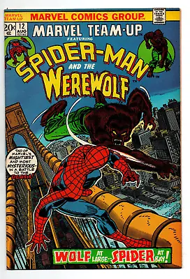 Buy Marvel Team-Up #12 - Spider-Man  Vs Werewolf By Night - 1973 - VF • 23.70£