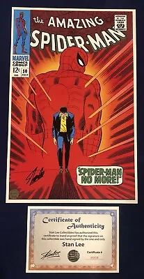 Buy Amazing Spider-Man #50 Litho Signed By Stan Lee With COA John Romita Art LIMITED • 250.71£