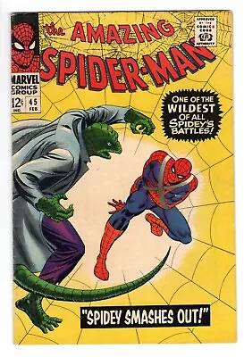 Buy Amazing Spider-Man 45 FN 1967 Marvel 3rd App Lizard Stan Lee/John Romita • 80.22£