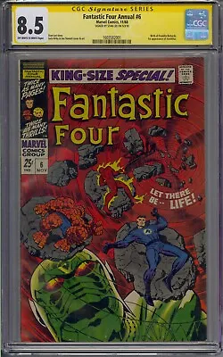 Buy Fantastic Four Annual #6 Cgc 8.5 Ss Signed Stan Lee 1st Annihilus • 1,338.73£
