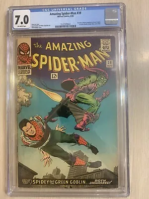 Buy Amazing Spider-man 39 Cgc 7.0 Fn/vf ‘66 Ist Romita Green Goblin Unmask Mint Case • 645.14£