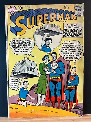 Buy Superman #140   FR-    The Son Of Bizarro!     Golden Age Comic • 11.98£