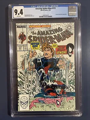 Buy Amazing Spider-Man #315 (1989) Marvel CGC 9.4 White VENOM HYDRO-MAN • 67.02£