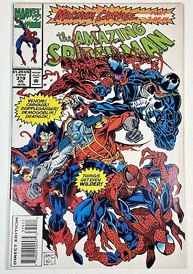 Buy The Amazing Spider-Man #379 Vol. 1 Key Max Carnage Part 7 Marvel '93 NM 9.4 New! • 13£