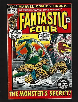 Buy Fantastic Four #125 FN- Buscema Sinnott Monster From Lost Lagoon (Mowfus) • 8£