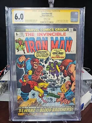 Buy Iron Man #55 Vol 1 🔑 1st App Of Thanos, Drax + More - CGC 6.0 SS Roy Thomas 🔑 • 494.13£
