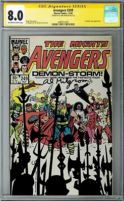 Buy Avengers #249 CGC SS 8.0 (Nov 1984, Marvel) Signed Al Milgrom, Fantastic Four • 103.94£
