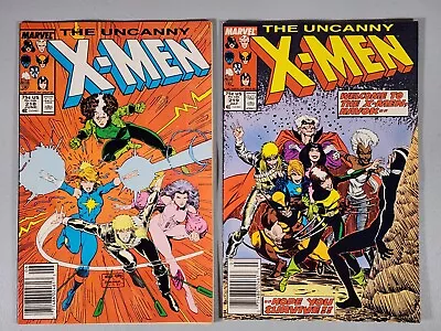 Buy Uncanny X-Men #218 & 219 High Grade NEWSSTAND 1987 Lot Of 2 • 15.80£