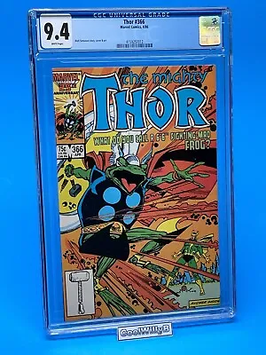 Buy The Mighty Thor #366! CGC 9.4! Throg! Simonson Story And Art! Loki-looky! 👀 • 39.65£