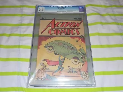 Buy Action Comics #1 CGC 9.8 Peanut Butter Reprints 1st Appearance Superman • 799.52£