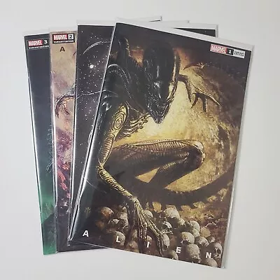 Buy MARVEL Alien 1, 1, 2, 3, Mastrazzo, Suayan And Parrillo Variant Covers 4 Books • 29.68£
