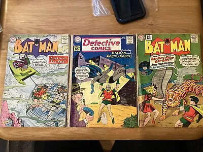 Buy 3 Vintage Silver Age Batman & Robin Comics 132, 144 & 290 • 80.42£