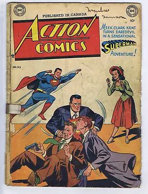 Buy Action Comics #133 Simcoe 1950 CANADIAN EDITION, BATMAN Story • 96.38£