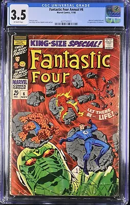 Buy Fantastic Four Annual #6 - 1st Annihilus - Birth Of Franklin Richards - CGC 3.5 • 100.44£