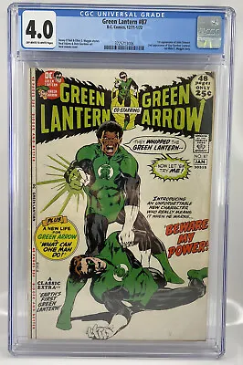 Buy Green Lantern #87 CGC 4.0 1972 1st App. John Stewart Green Lantern • 296.36£