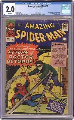 Buy Amazing Spider-Man #11 CGC 2.0 1964 4389505003 • 347.65£