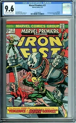 Buy MARVEL PREMIERE 21 CGC 9.6 IRON FIST 1st Misty Knight DAUGHTERS OF THE DRAGONS • 374.54£