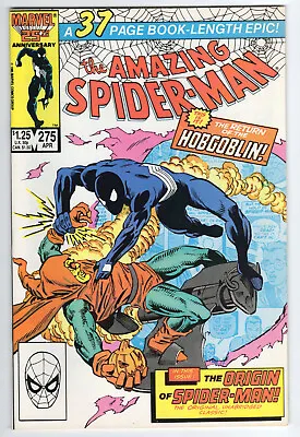 Buy Amazing Spider-Man #275 Near Mint Minus 9.2 Hobgoblin Origin Retold 1986 • 27.98£