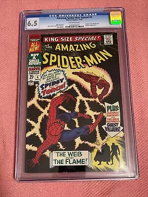 Buy Amazing Spider-Man Annual #4 CGC 6.5 OW Pages, Wizard & Mysterio App., Marvel! • 80.05£