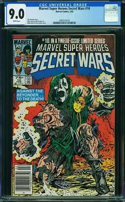 Buy Marvel Super-Heroes Secret Wars 10 (1985) CGC 9.0 Newsstand Mike Zeck Doom Cover • 101.99£