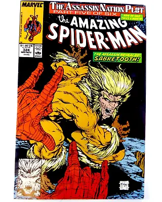 Buy Marvel THE AMAZING SPIDER-MAN (1989) #324 MCFARLANE SABRETOOTH COVER VF+ (8.5) • 14.83£