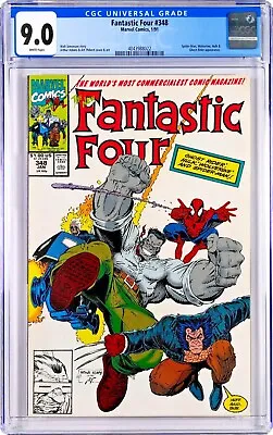 Buy Fantastic Four #348 CGC 9.0 (Jan 1991, Marvel) Spider-Man, Hulk, Wolverine App. • 34.79£