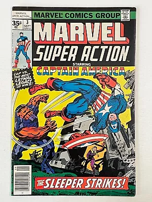 Buy Marvel Super Action Comics #3 Captain America Jack Kirby 35 Cent Variant Fn 1977 • 79.63£