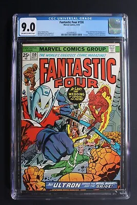 Buy FANTASTIC FOUR #150 Vs ULTRON 1974 CRYSTAL QUICKSILVER Avengers Inhumans CGC 9.0 • 62.43£