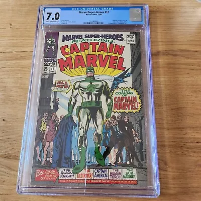 Buy MARVEL SUPER-HEROES #12 - 1st App Captain Marvel - CGC Grade 7.0 • 190£