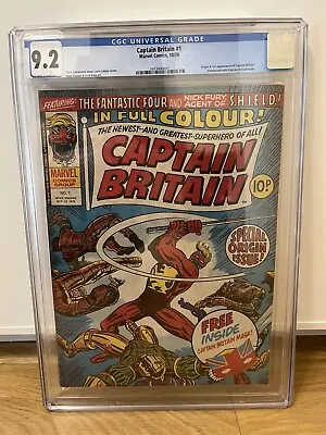 Buy Captain Britain 1 - CGC 9.2 OW/W Marvel Bronze Age Key 1st Cap Britain With Mask • 449.90£
