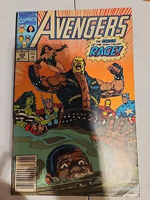 Buy The Avengers # 328 -1991 Newsstand - Origin Of Rage  • 4£