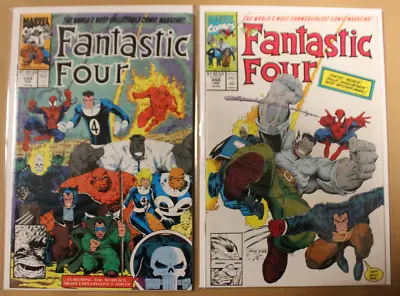 Buy Fantastic Four 348 & 349 Wolverine Hulk Ghost Rider Spiderman Punisher Art Adams • 18£